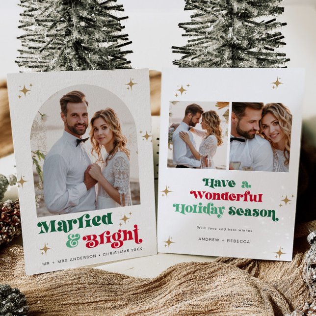 Carte de Noël nouvellement apparue Photo Boho Holi (Créateur téléchargé)