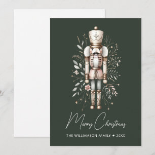 Carte de Noël Nutcracker personnalisée verte
