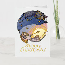 Carte de Noël Nyx et Hespera (Nuit et Jour)