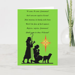 Carte de Noël "Ô viens, Ô viens"