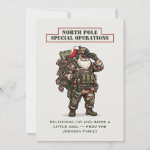 Carte de Noël Opérations Spéciales Pôle Nord