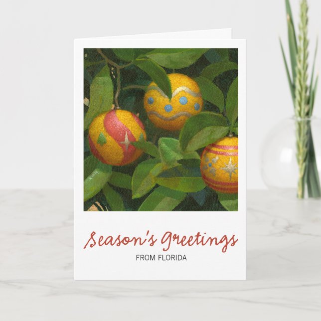 Carte de Noël Orange (Devant)