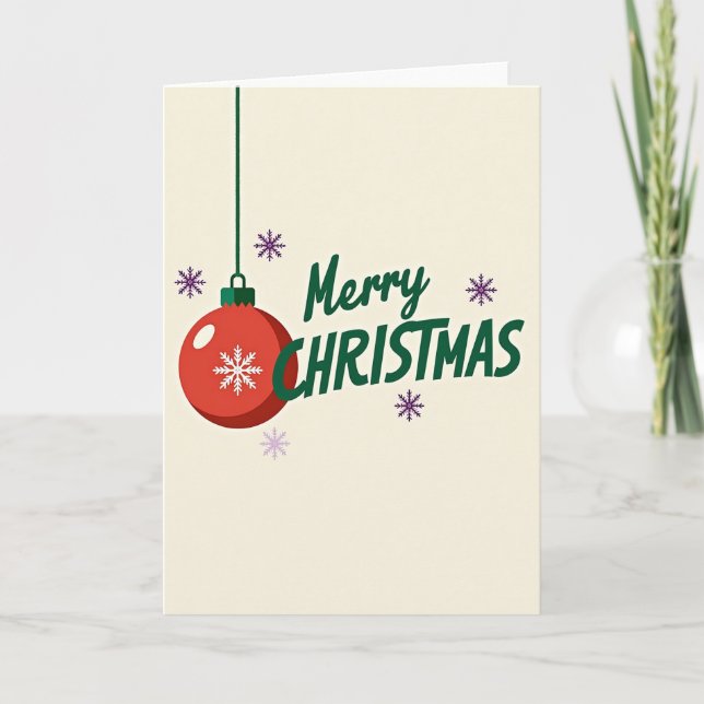 Carte de Noël Ornement (Devant)