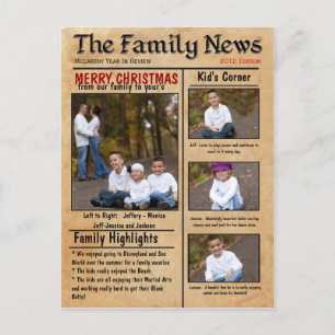 Carte de Noël ou bulletin de nouvelles familiales