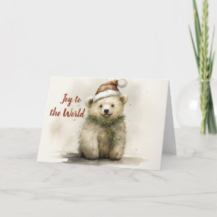 Carte de Noël Ours blanc