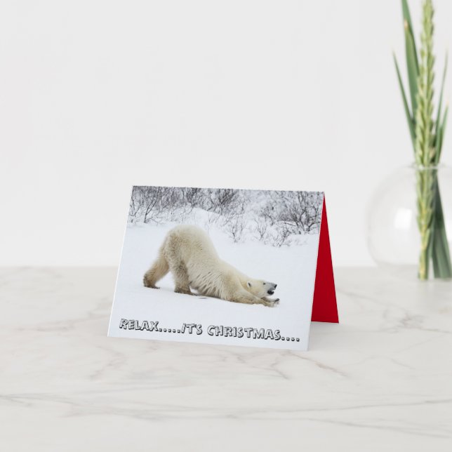 Carte de Noël Ours Polaire (Devant)