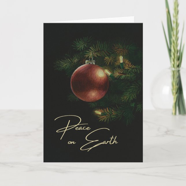 Carte de Noël "Paix sur Terre" (Devant)