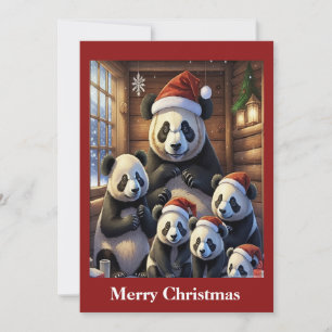 Carte de Noël Panda Bear