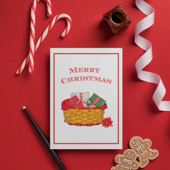 Carte de Noël Panier de vacances (Créateur téléchargé)