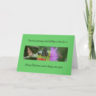 Carte de Noël papillon