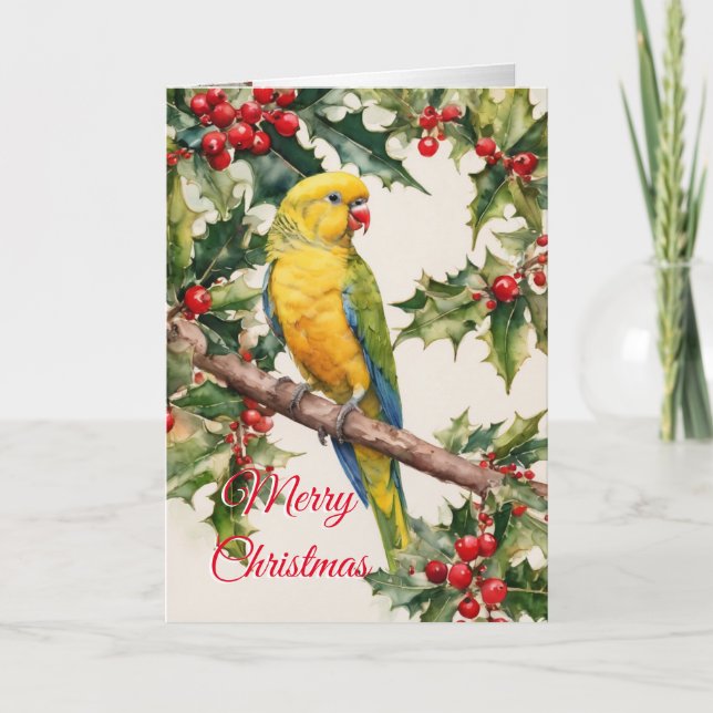 Carte de Noël parrakee (Devant)