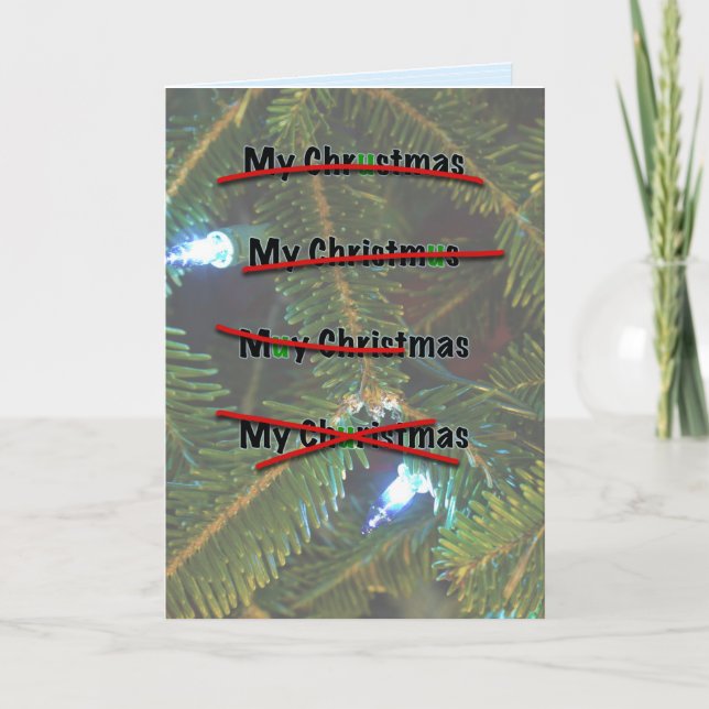Carte de Noël "pas de place pour nous" (Devant)