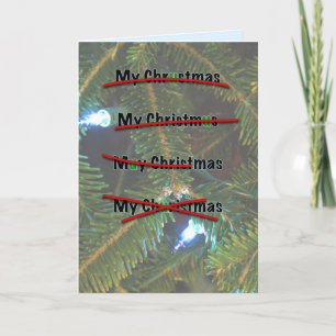 Carte de Noël "pas de place pour nous"