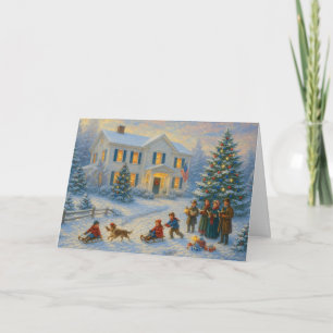 Carte de Noël patriotique Carte de vacances pour v