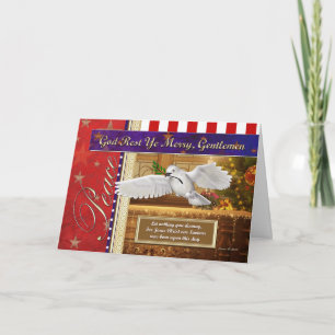 Carte de Noël patriotique Peace Dove