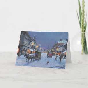 Carte de Noël Paul McGehee "Georgetown Snowfall"
