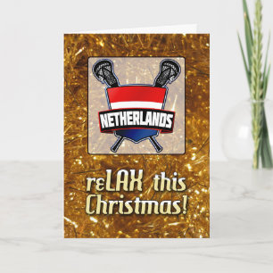 Carte de Noël Pays-Bas Lacrosse Shield