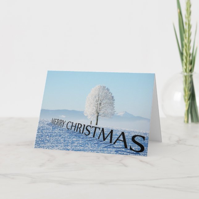 Carte de Noël Paysage 3D (Devant)