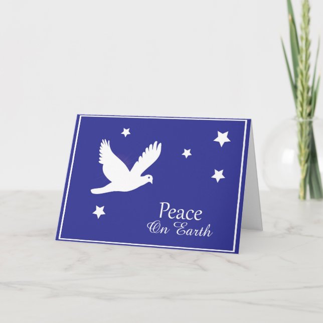Carte de Noël Peace on Earth Dove (Devant)