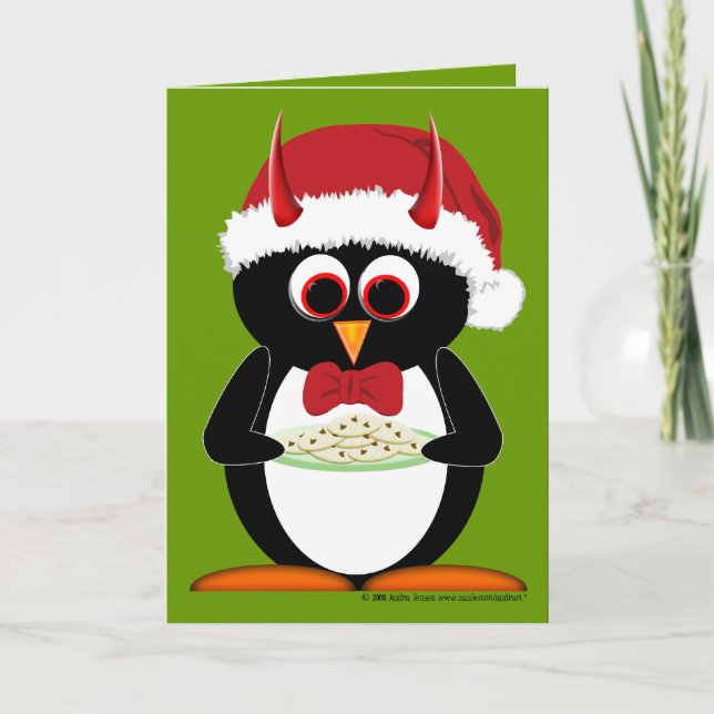 Carte de Noël Penguin (Devant)