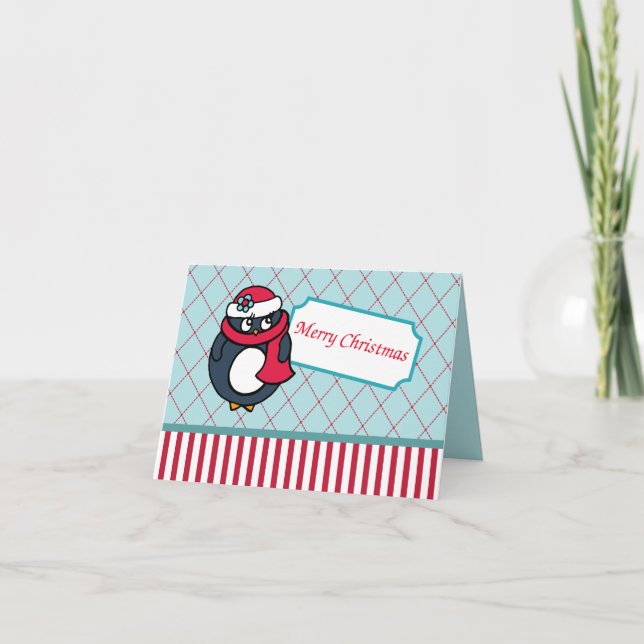 Carte de Noël Penguin (Devant)