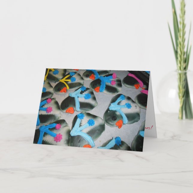 Carte de Noël « Penguin Cookies » #2 (Devant)