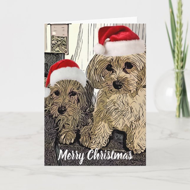 Carte de Noël Penny et Copper (Devant)