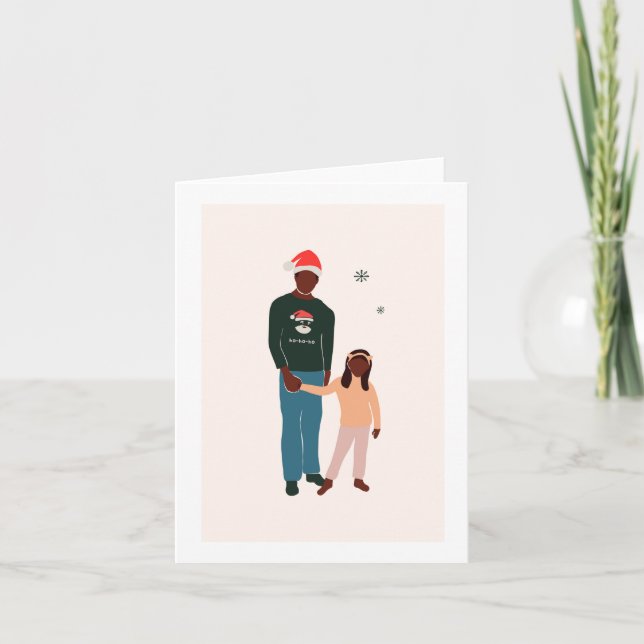 Carte de Noël père et fille (Devant)