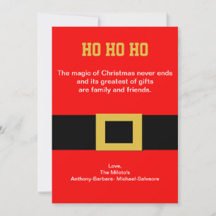 Carte de Noël père Noël Belt Buckle