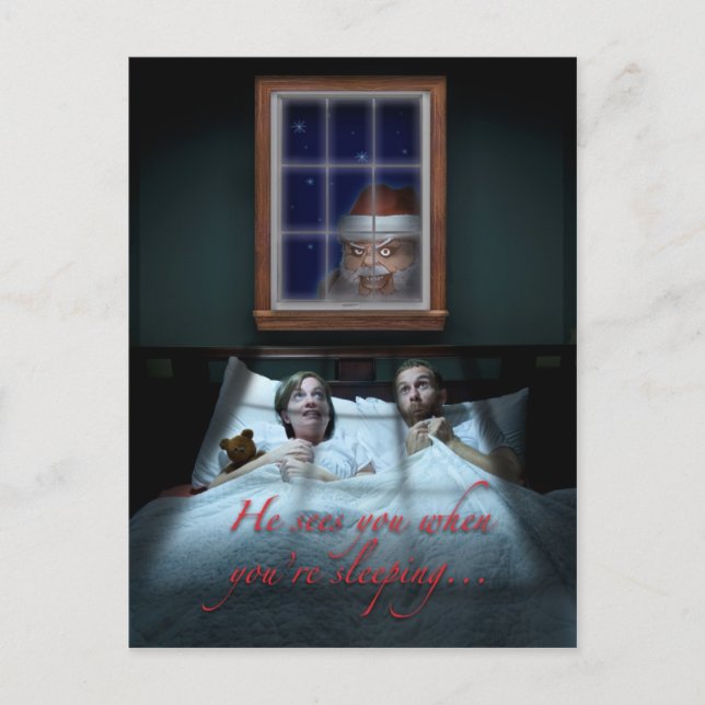 Carte de Noël Père Noël déplaisante (Devant)