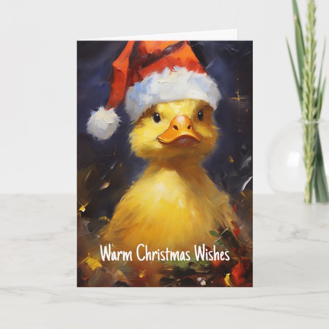 Carte de Noël père Noël Duck (Devant)
