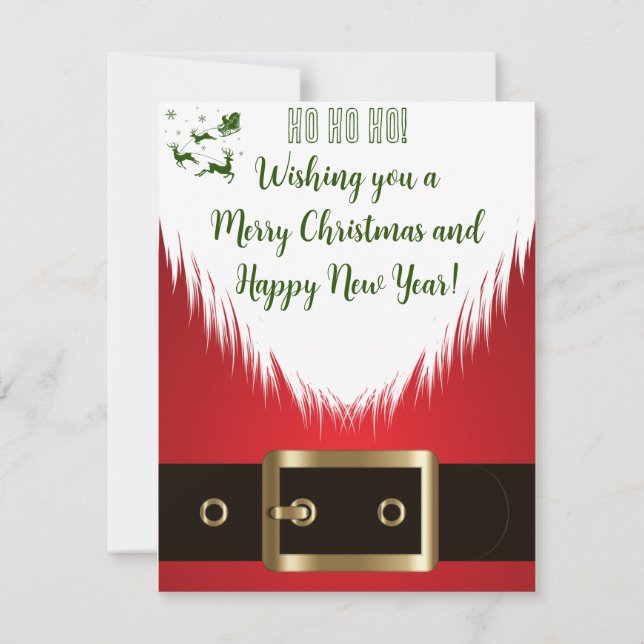 Carte de Noël "Père Noël Festive Greming" (Devant)