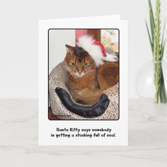 Carte de Noël père Noël Kitty (Devant)