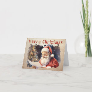 Carte de Noël père Noël List