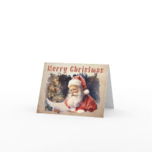 Carte de Noël père Noël List