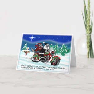 Carte de Noël père Noël Outlaw
