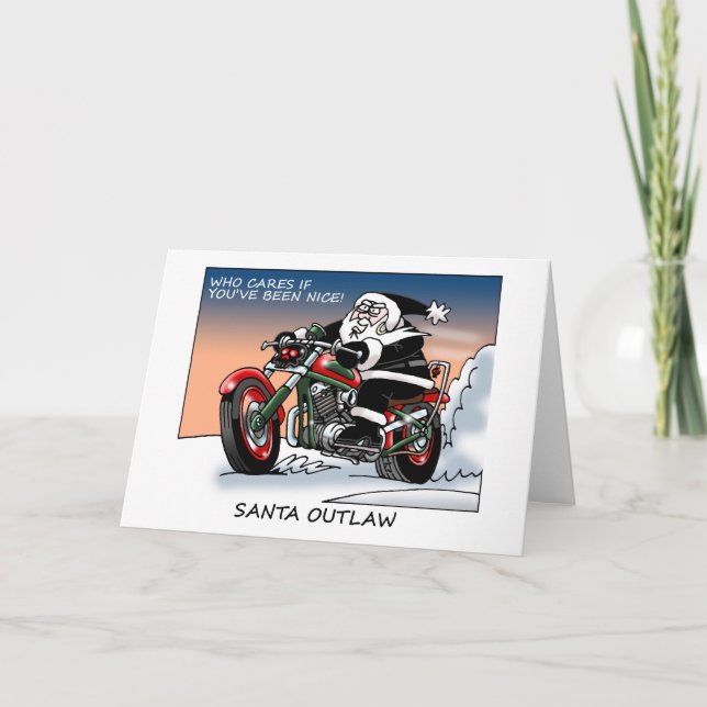 Carte de Noël père Noël Outlaw (Devant)