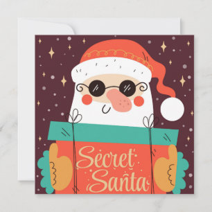 Carte de Noël Père Noël secrète