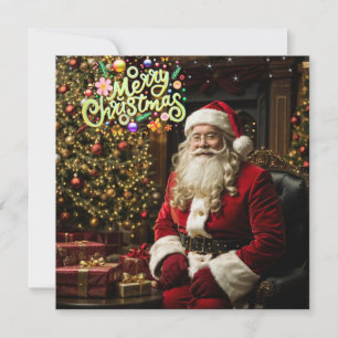 Carte de Noël père Noël Sleigh of Smiles