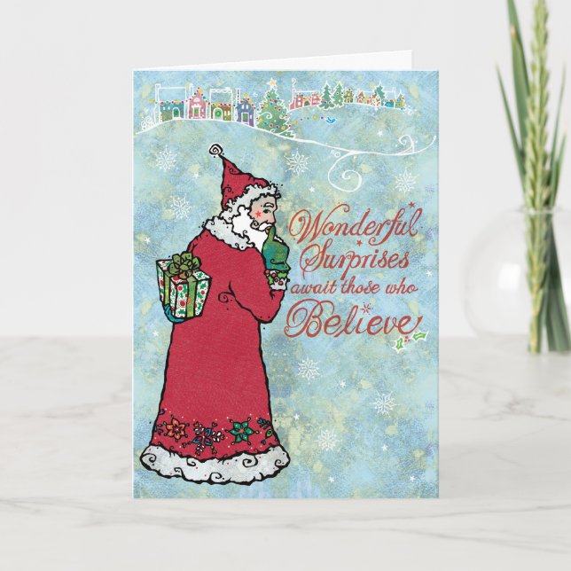Carte de Noël Père Noël vintage (Devant)