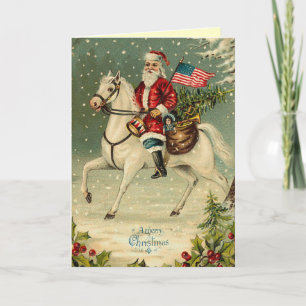 Carte de Noël Père Noël vintage