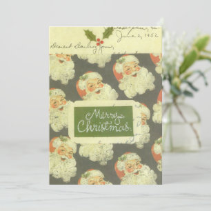 Carte de Noël Père Noël vintage