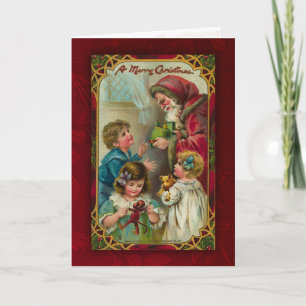 Carte de Noël Père Noël vintage