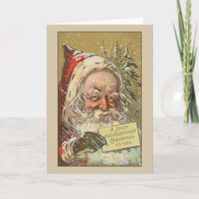 Carte de Noël Père Noël vintage (Devant)