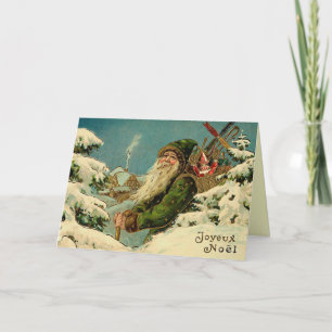 Carte de Noël Père Noël vintage