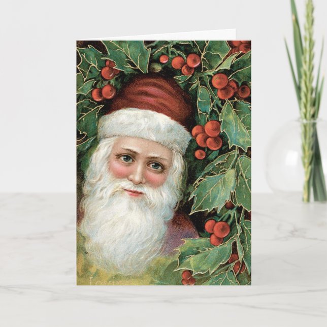 Carte de Noël Père Noël vintage (Devant)