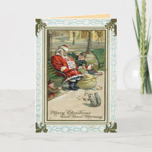 Carte de Noël Père Noël vintage