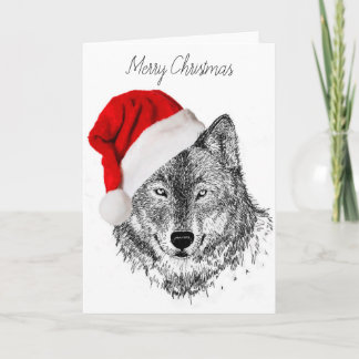 Carte de Noël père Noël Wolf - Vide