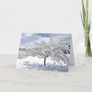 carte de Noël personnalisable/Pensée de vous/snow-