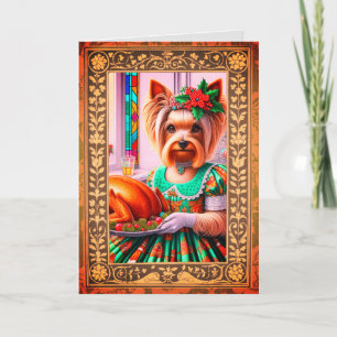 Carte de Noël personnalisable Silky Terrier
